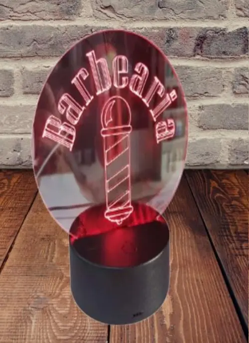 LUMINÁRIA ACRÍLICA BARBEARIA