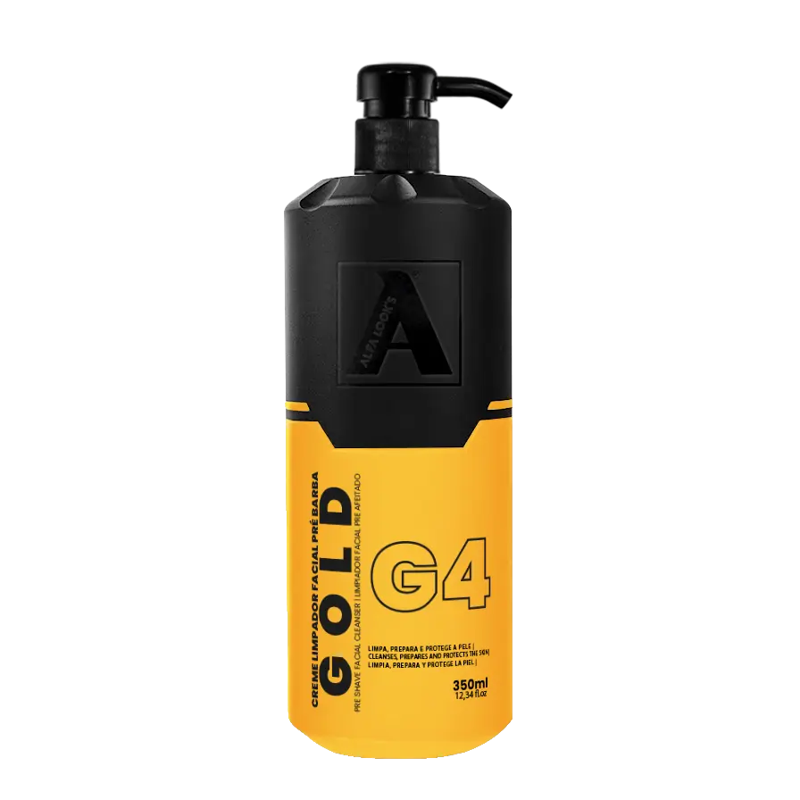 Creme limpador pré barba Alfa Looks - GOLD 350g