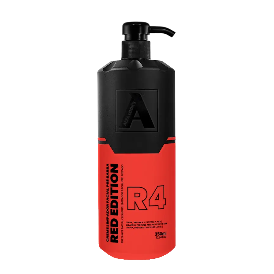 Creme limpador pré barba Alfa Looks - RED EDITION 350g