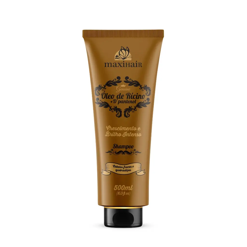 SHAMPOO OLEO DE RICINO + D PANTENOL 500 ml - MaxiHair