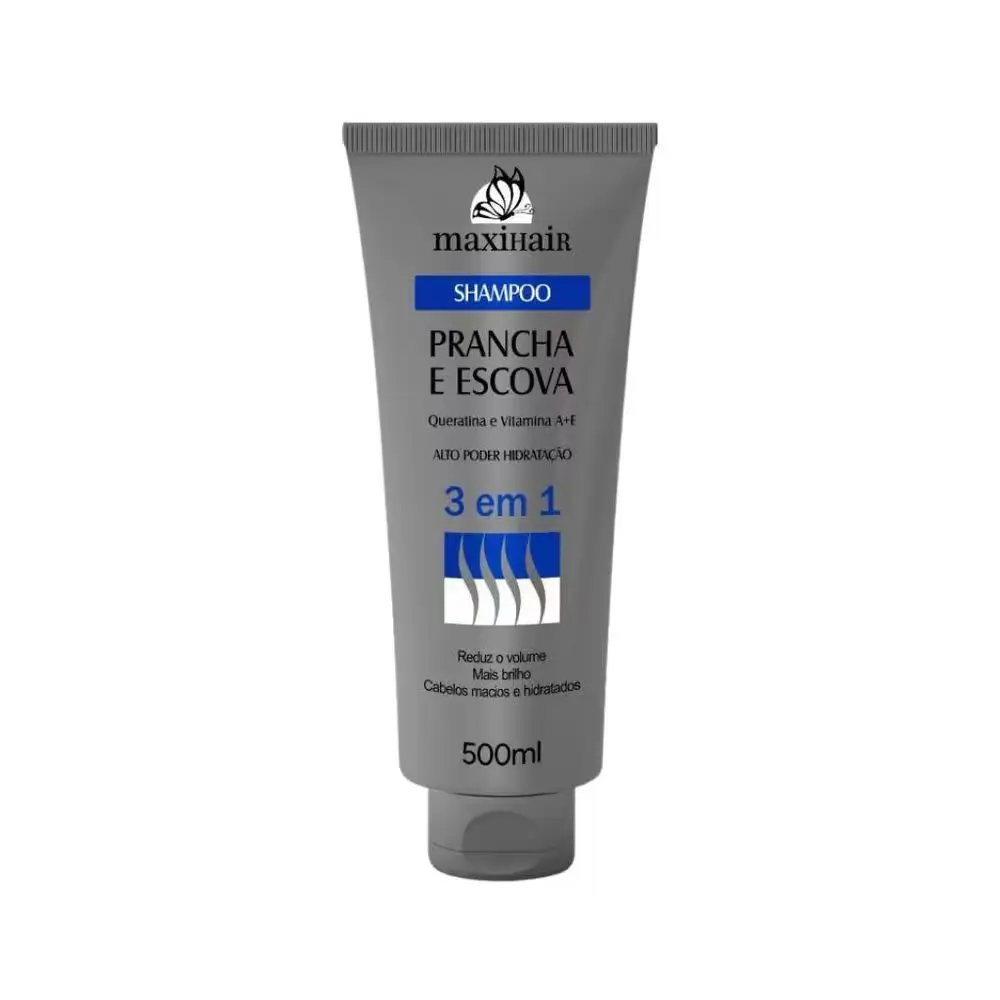 SHAMPOO PRANCHA E ESCOVA 3 EM 1 500 ml - MaxiHair