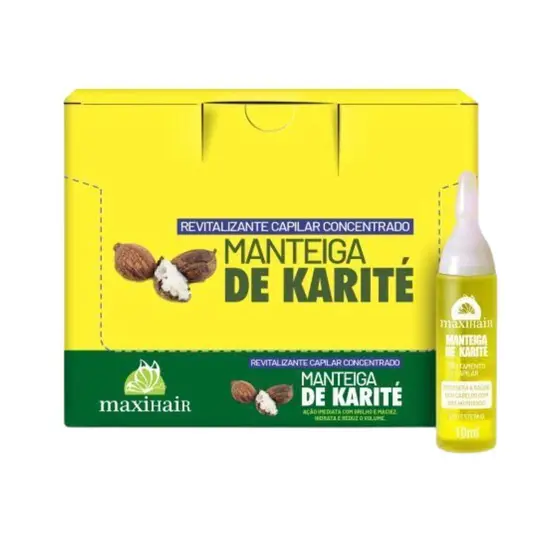 VITAMINA AMPOLA MANT. DE KARITE 10 ml - C/24 (MAXI HAIR)