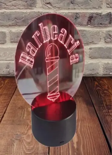 LUMINÁRIA ACRÍLICA BARBEARIA