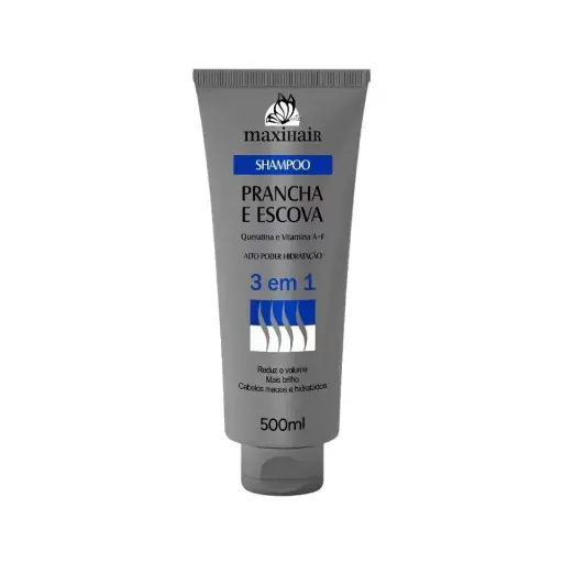 SHAMPOO PRANCHA E ESCOVA 3 EM 1 500 ml - MaxiHair