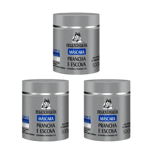 MASCARA PRANCHA E ESCOVA 3 EM 1 500 g - MaxiHair
