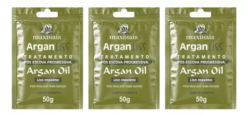 SACHE ARGAN LISS POS ESCOVA 50G - C/12 (MAXI HAIR)