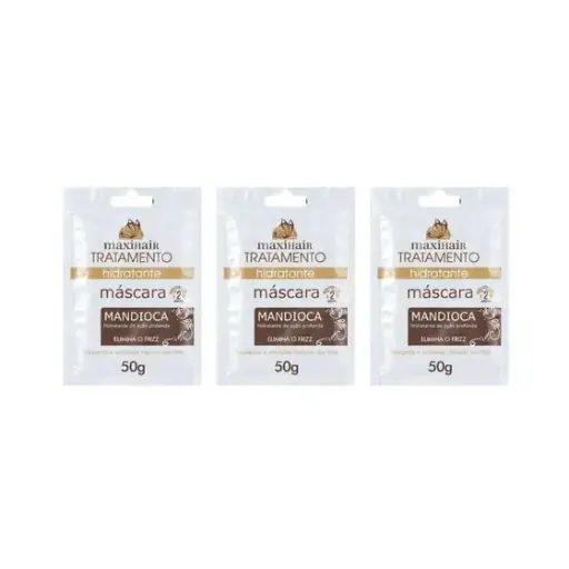 SACHE MANDIOCA TRAT. HIDRATANTE 50 g MARROM (MAXI HAIR)
