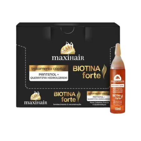 VITAMINA AMPOLA BIOTINA FORTE 10 ml - C/24 (MAXI HAIR)