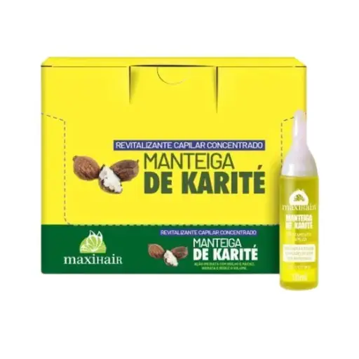 VITAMINA AMPOLA MANT. DE KARITE 10 ml - C/24 (MAXI HAIR)