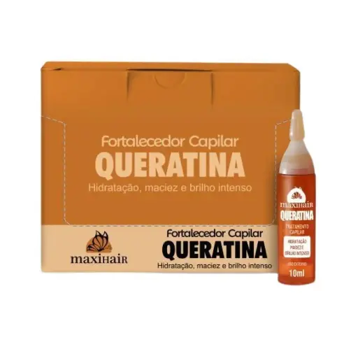 VITAMINA AMPOLA QUERATINA 10 ml - C/24 (MAXI HAIR)