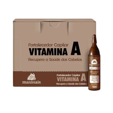 VITAMINA AMPOLA A 10 ml - C/12 (MAXI HAIR)