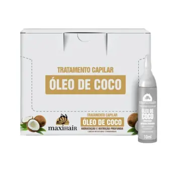VITAMINA AMPOLA OLEO DE COCO 10 ml - C/12 (MAXI HAIR)